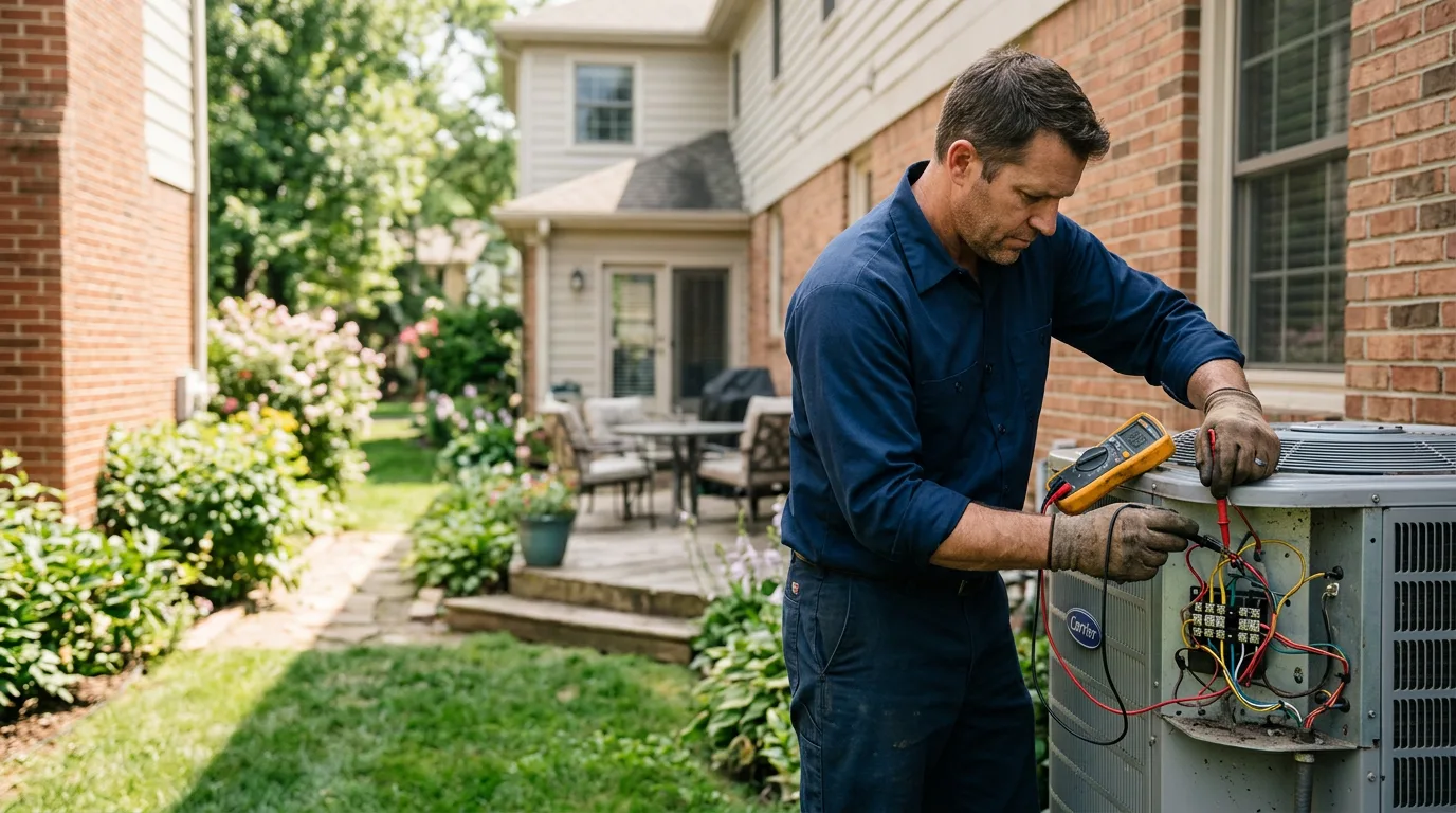 HVAC technician working near Brighton, MO